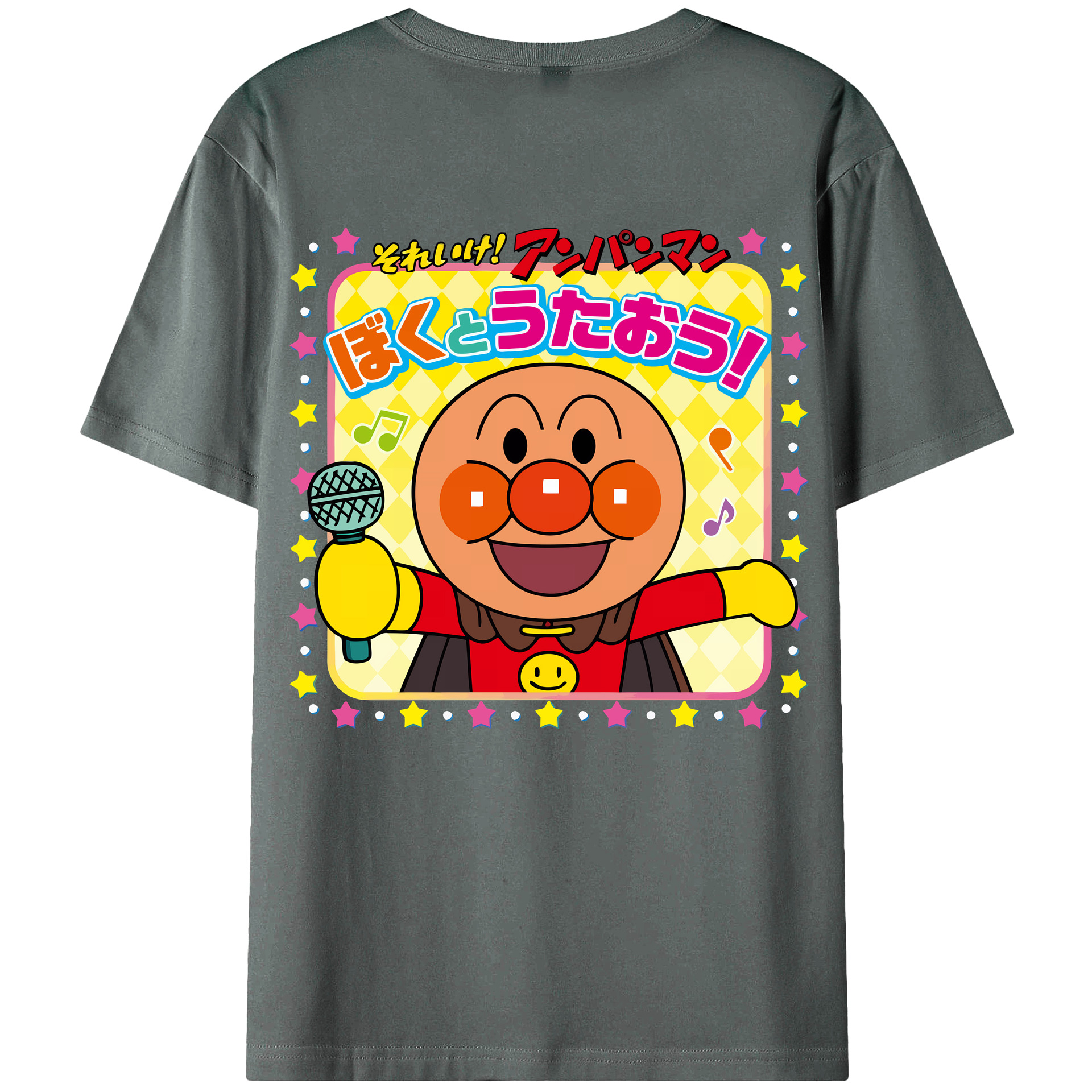 （画像用） アンパンマン Anpanman 綿100％ メンズ半袖Tシャツ（バックプリント） 通気性